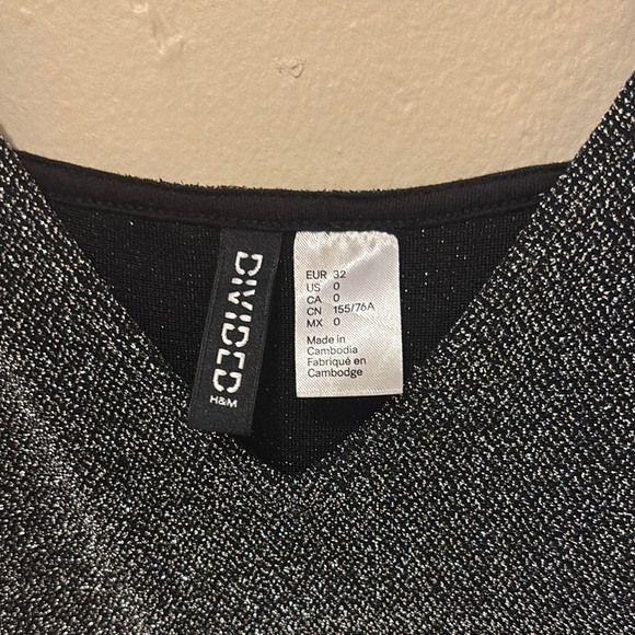 Divided Sparkling Black Mini Dress - Picture 2 of 2